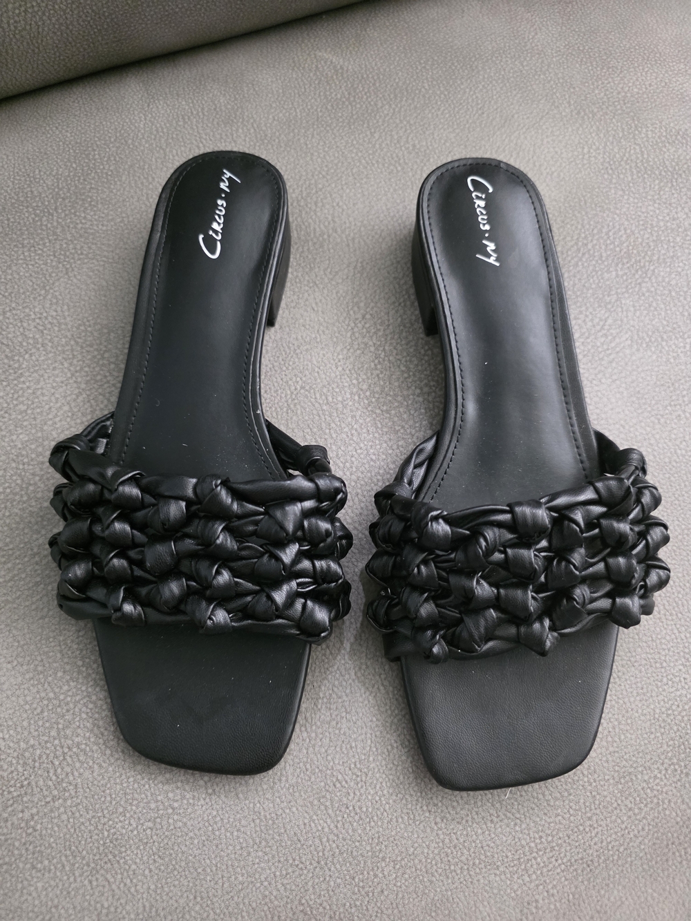 Circus by Sam Edelman Black Braided Slide Mules
